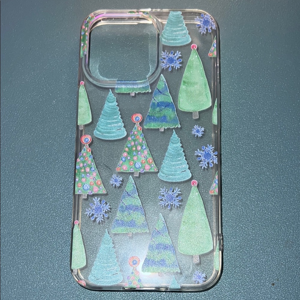 Festive Green Christmas Tree Phone Case - iPhone 13 PRO